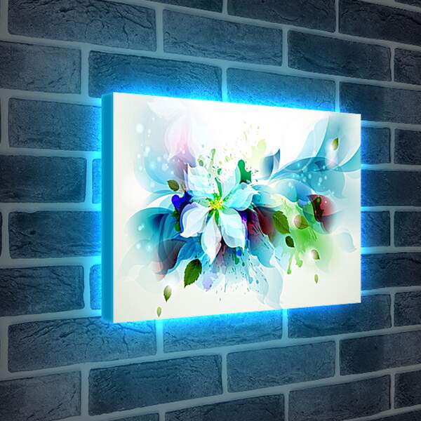 Лайтбокс световая панель - Арт цветы