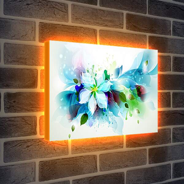 Лайтбокс световая панель - Арт цветы