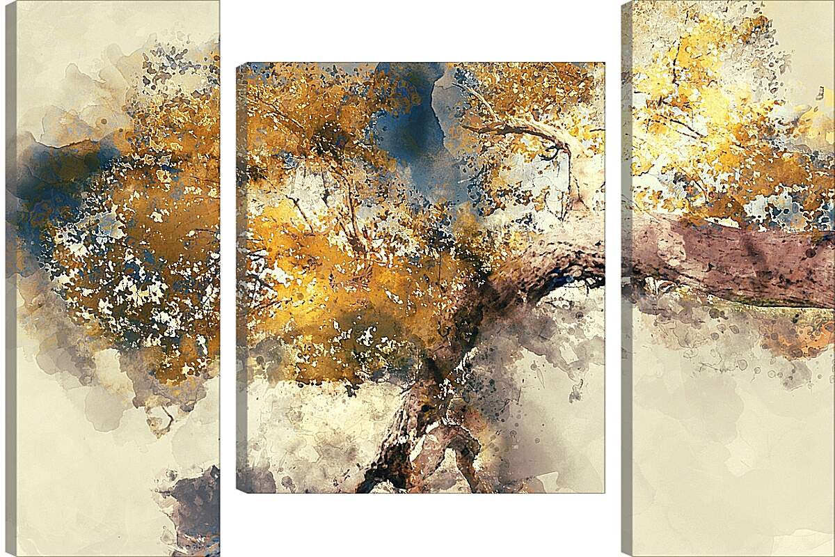 Модульная картина - Золотое дерево