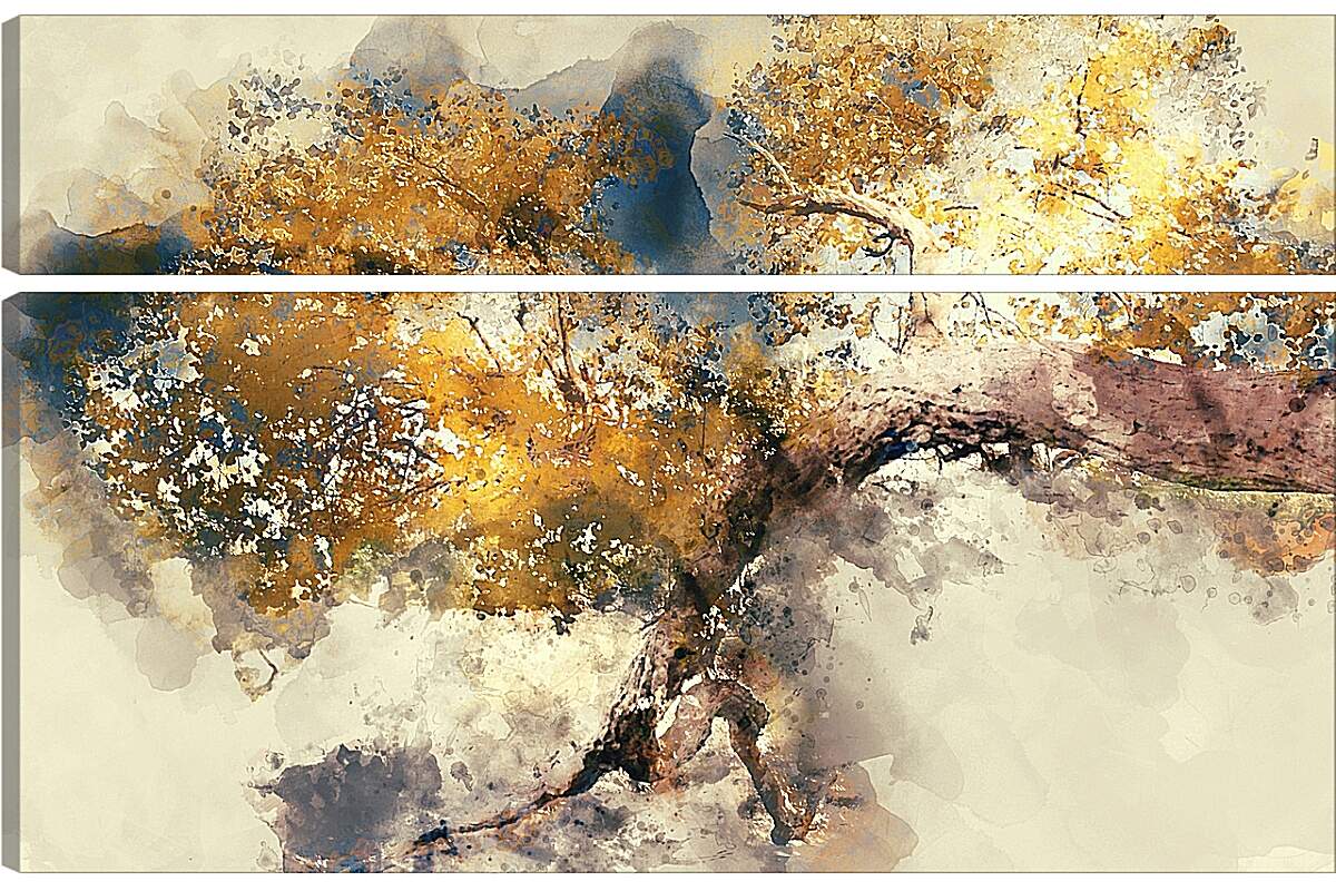 Модульная картина - Золотое дерево