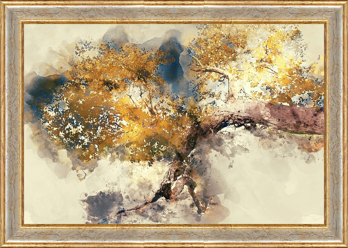 Картина в раме - Золотое дерево