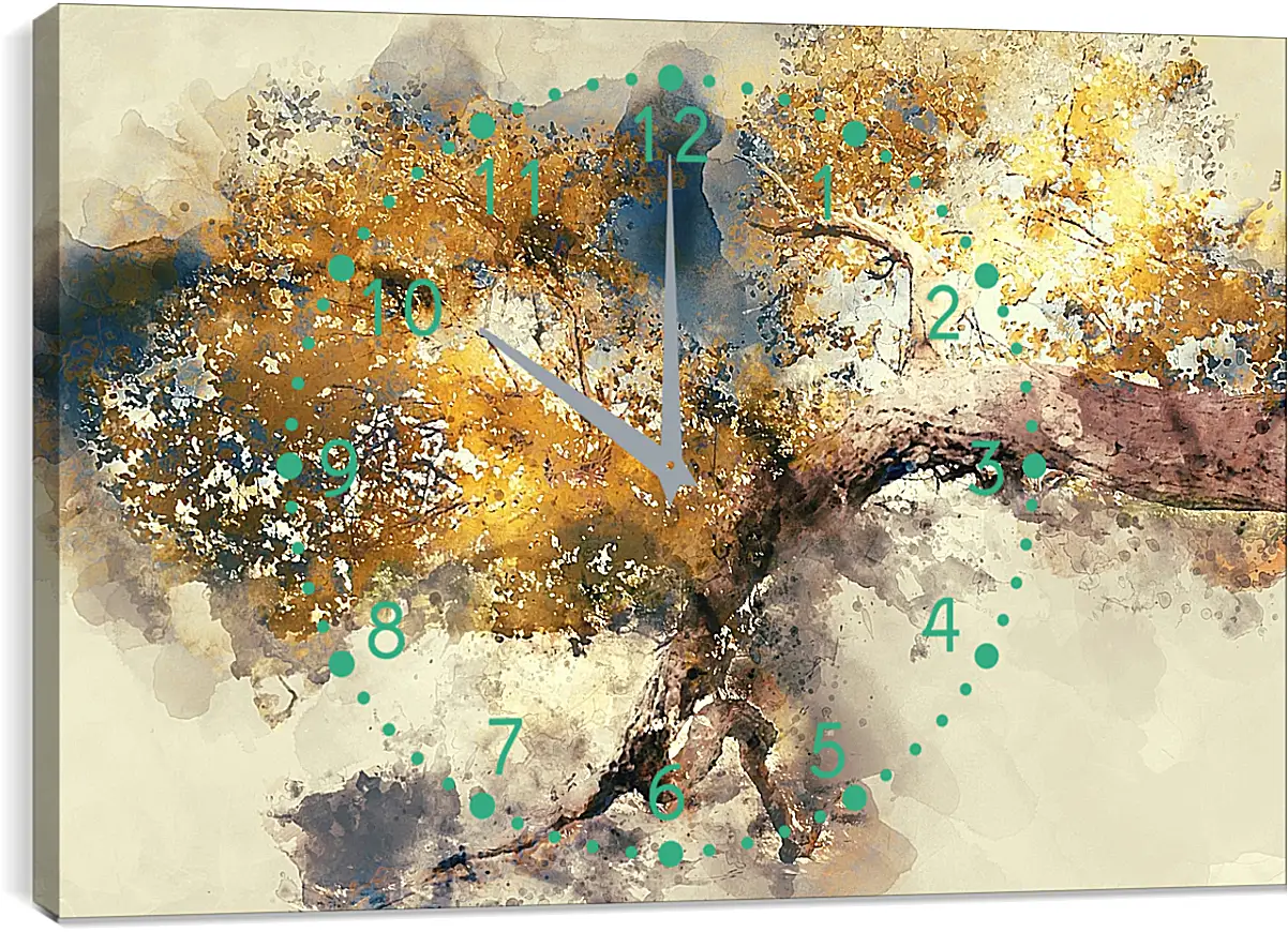 Часы картина - Золотое дерево