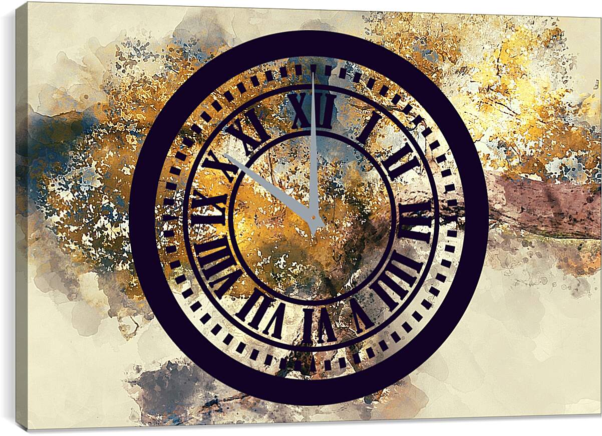 Часы картина - Золотое дерево