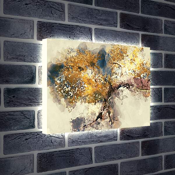 Лайтбокс световая панель - Золотое дерево
