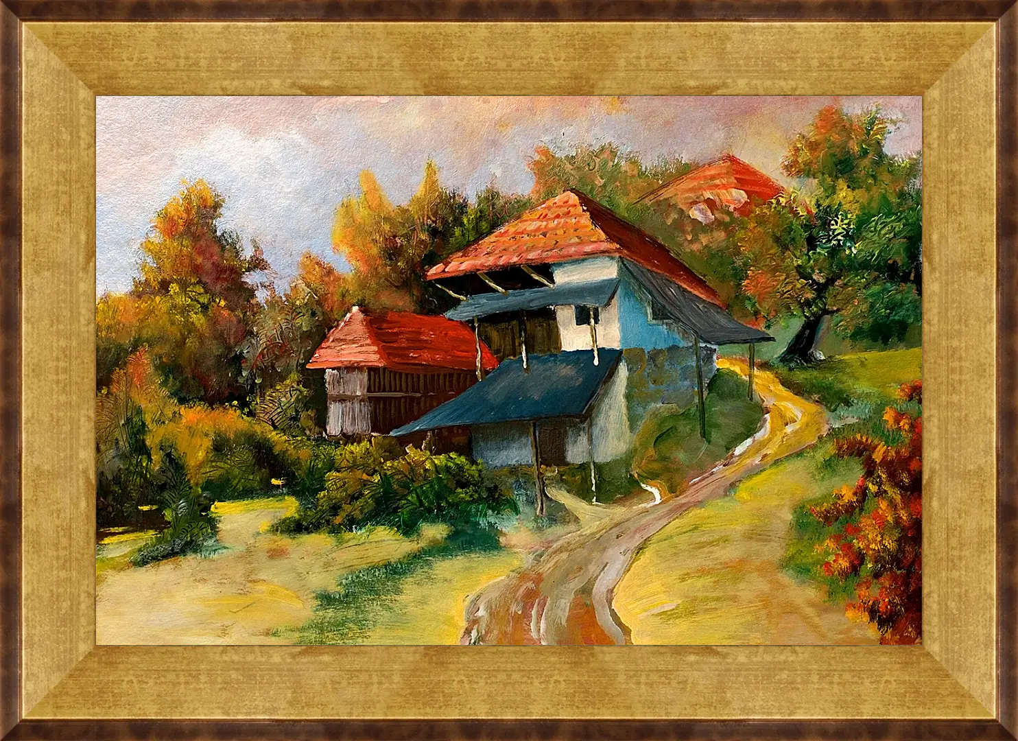 Картина в раме - Дом