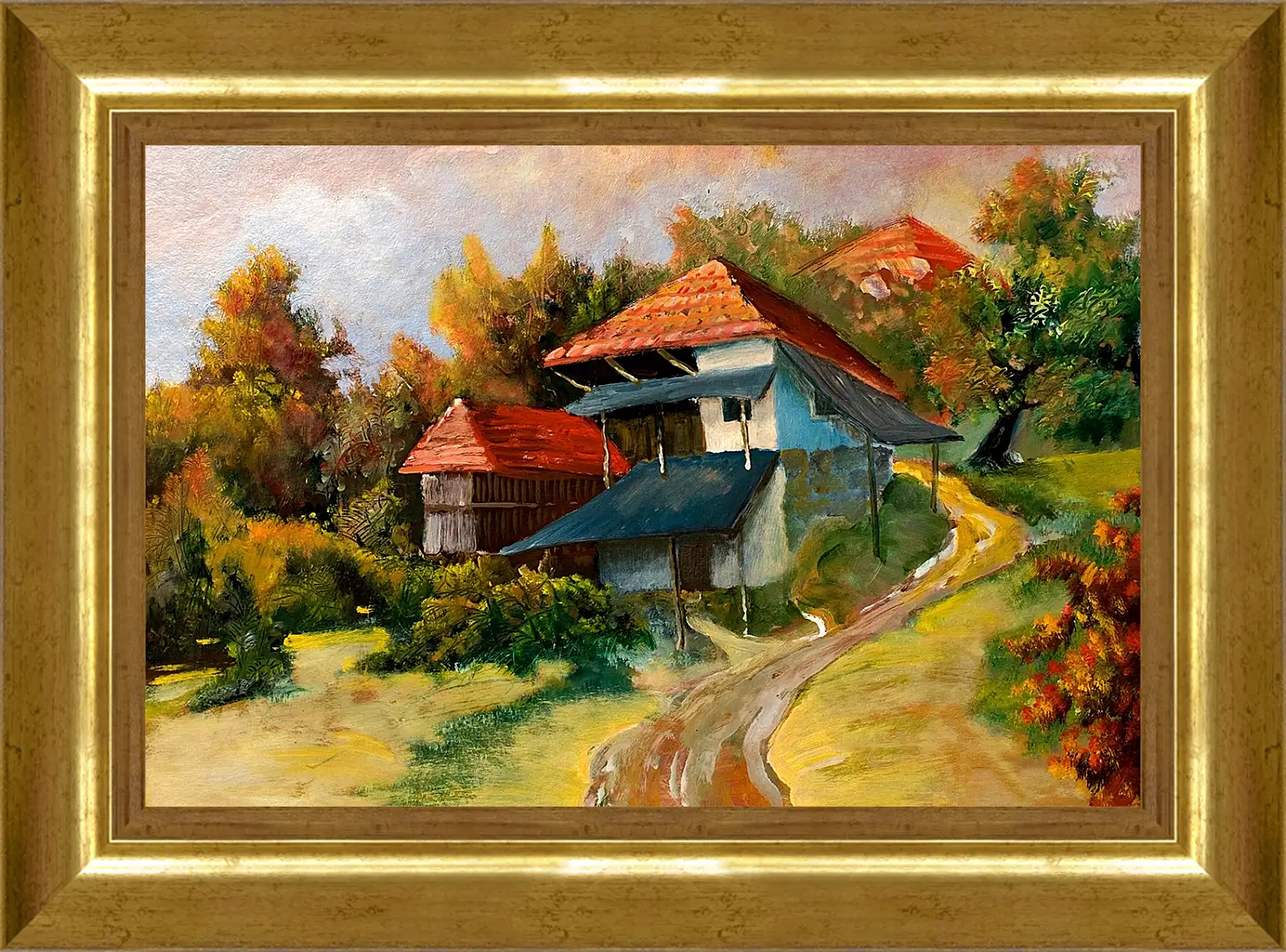 Картина в раме - Дом