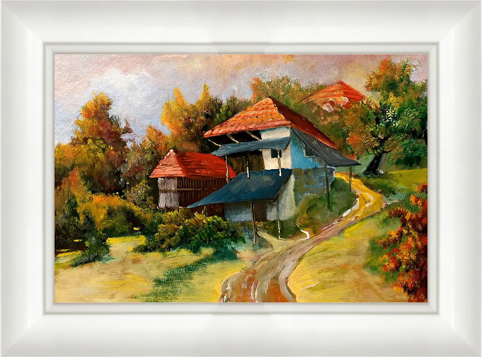 Картина в раме - Дом