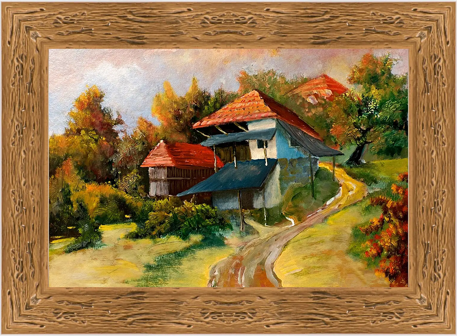 Картина в раме - Дом