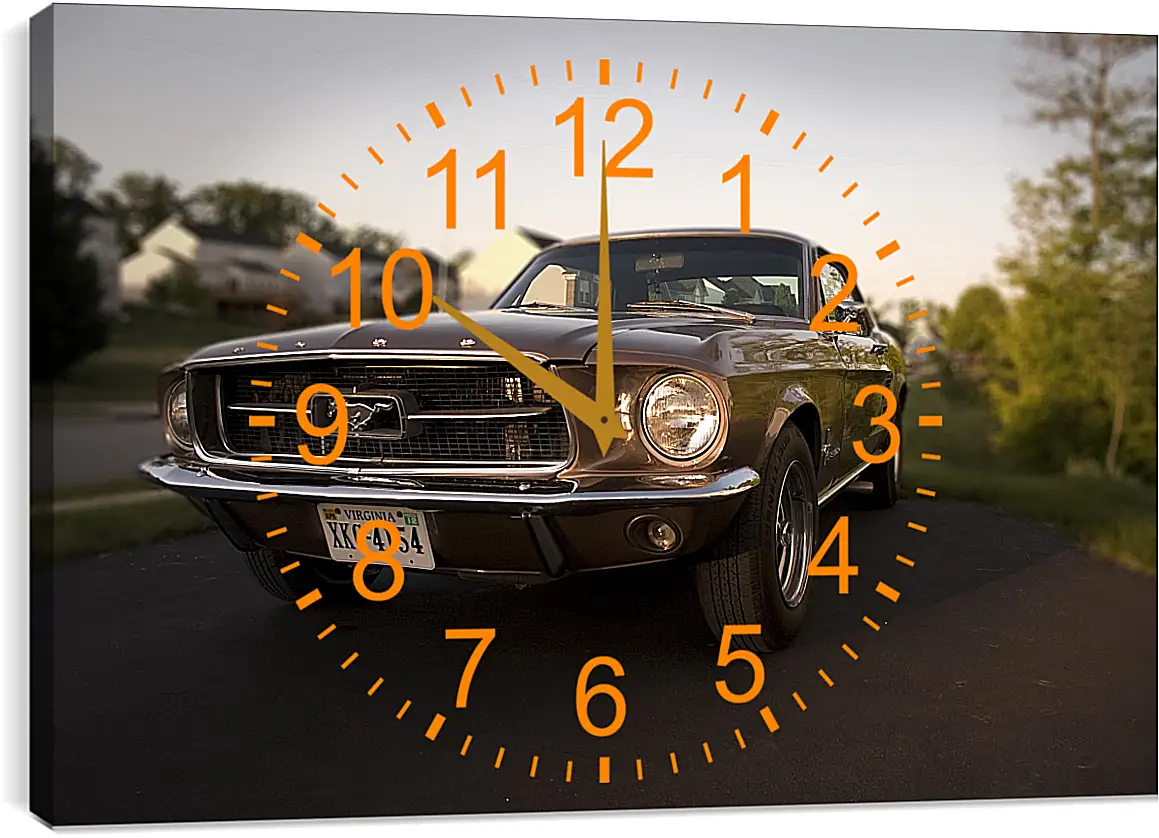 Часы картина - Форд Мустанг (Ford Mustang)