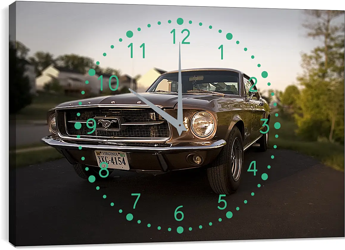 Часы картина - Форд Мустанг (Ford Mustang)