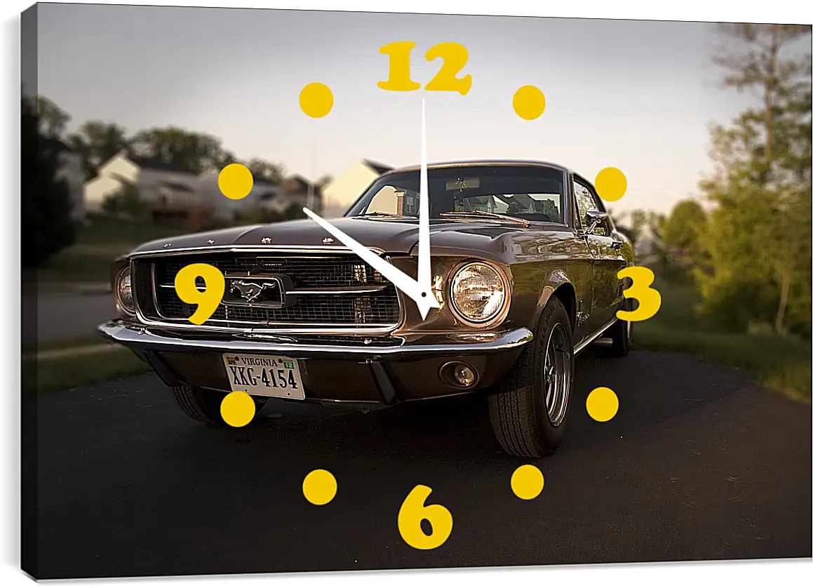 Часы картина - Форд Мустанг (Ford Mustang)