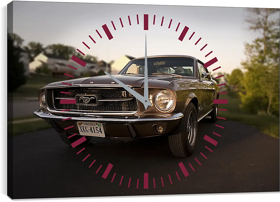 Часы картина - Форд Мустанг (Ford Mustang)