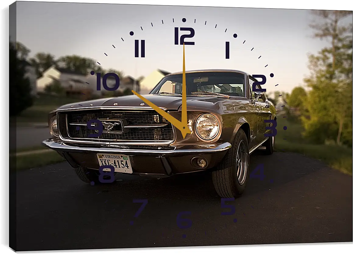 Часы картина - Форд Мустанг (Ford Mustang)