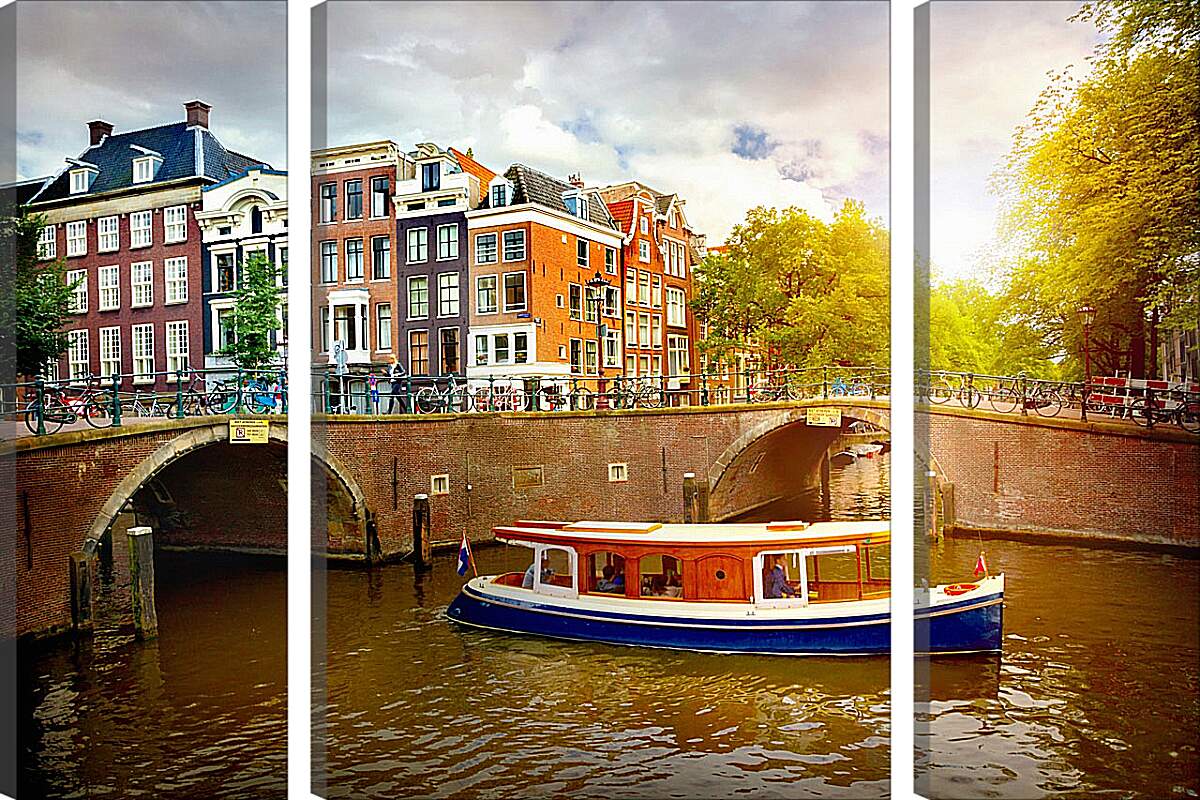Модульная картина - Где-то в Амстердаме