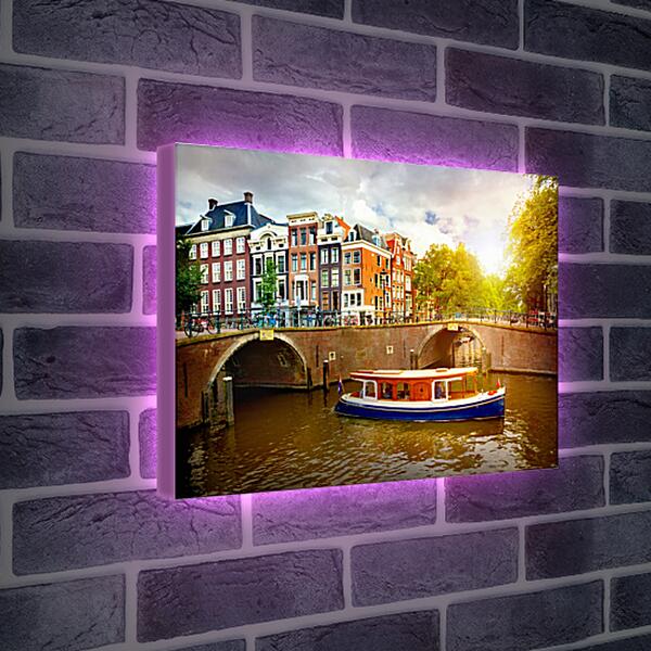 Лайтбокс световая панель - Где-то в Амстердаме