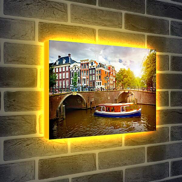 Лайтбокс световая панель - Где-то в Амстердаме
