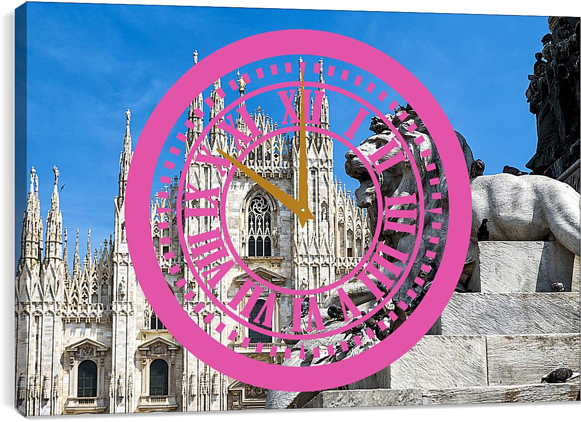 Часы картина - Собор в Милане