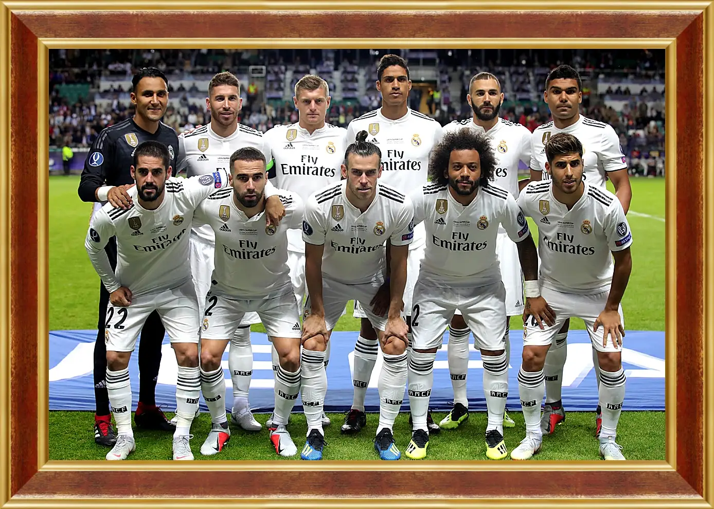 Картина в раме - Фото перед матчем ФК Реал Мадрид. FC Real Madrid