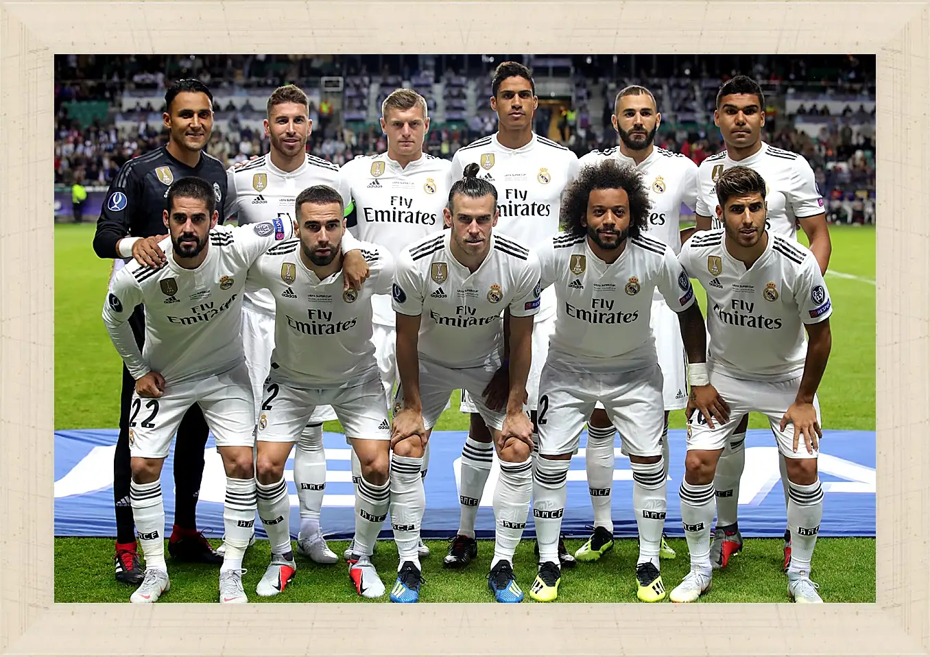 Картина в раме - Фото перед матчем ФК Реал Мадрид. FC Real Madrid