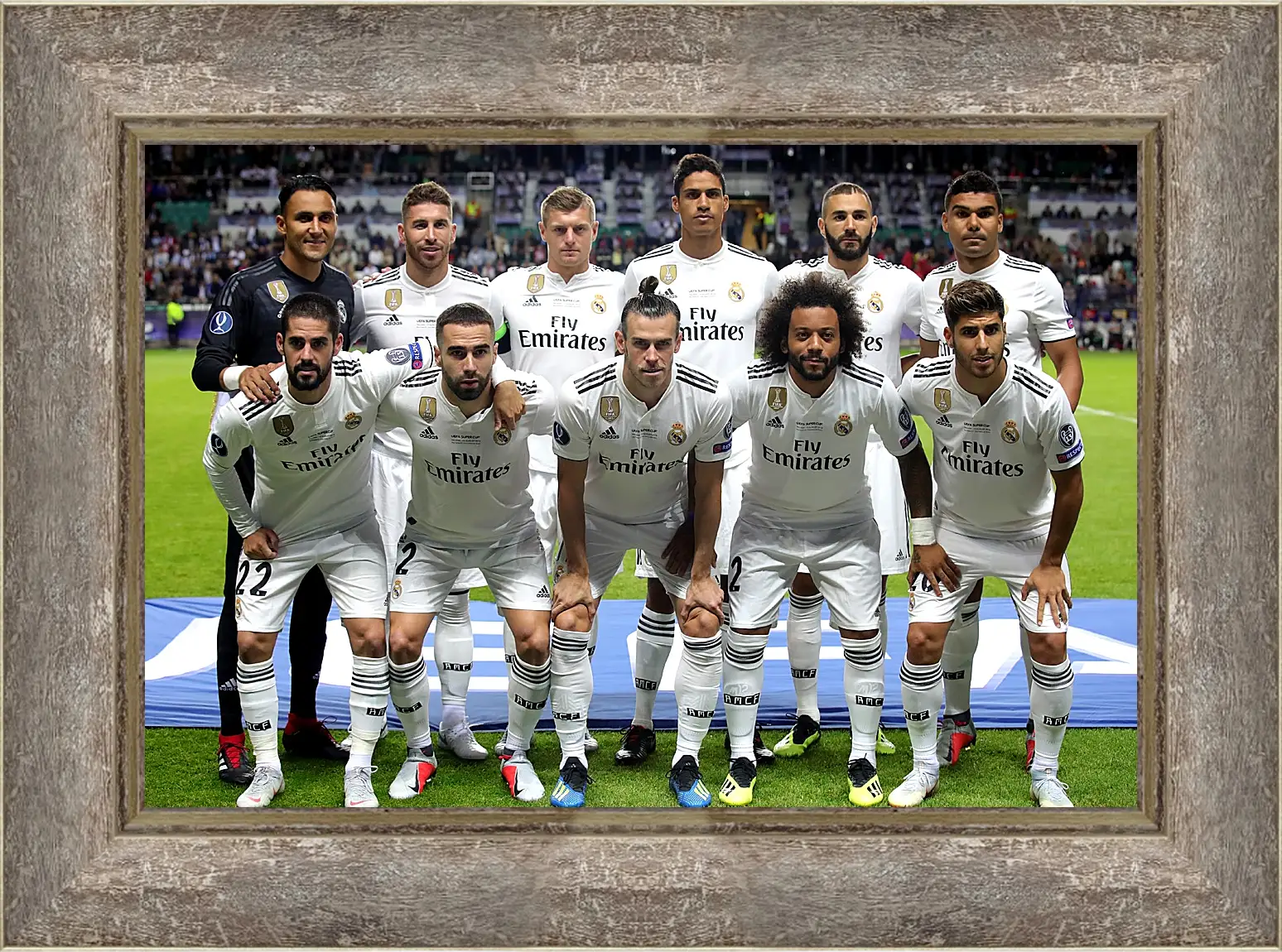 Картина в раме - Фото перед матчем ФК Реал Мадрид. FC Real Madrid