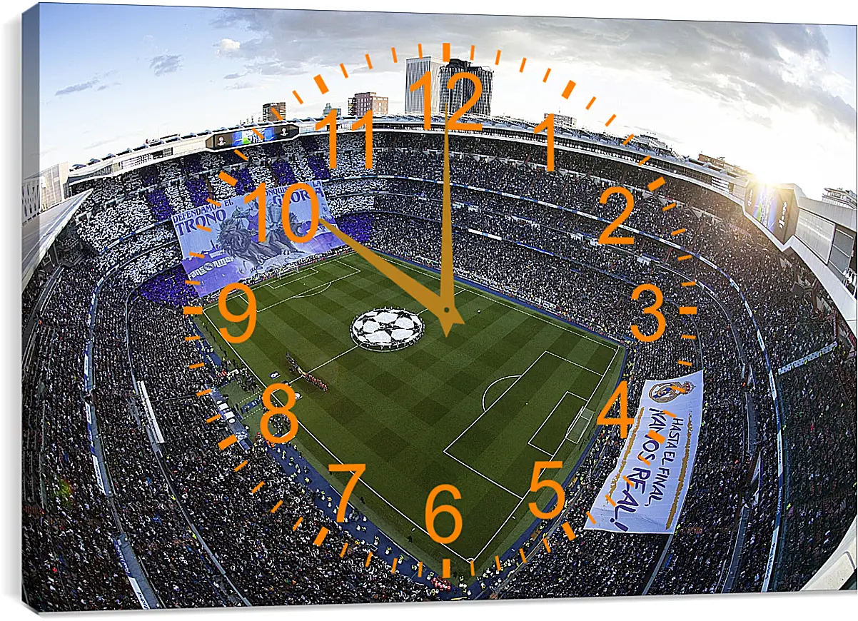 Часы картина - Стадион Сантьяго Бернабеу. Реал Мадрид