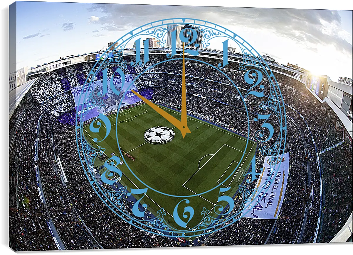 Часы картина - Стадион Сантьяго Бернабеу. Реал Мадрид