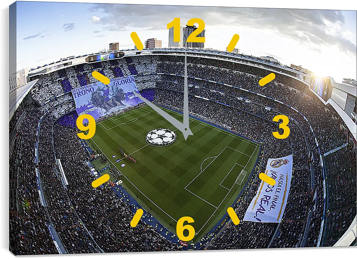 Часы картина - Стадион Сантьяго Бернабеу. Реал Мадрид