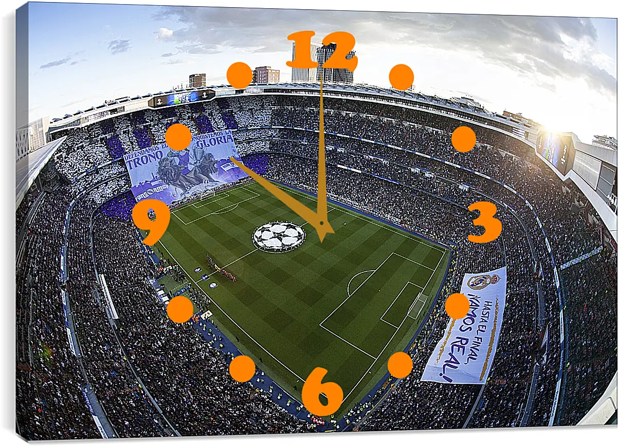 Часы картина - Стадион Сантьяго Бернабеу. Реал Мадрид