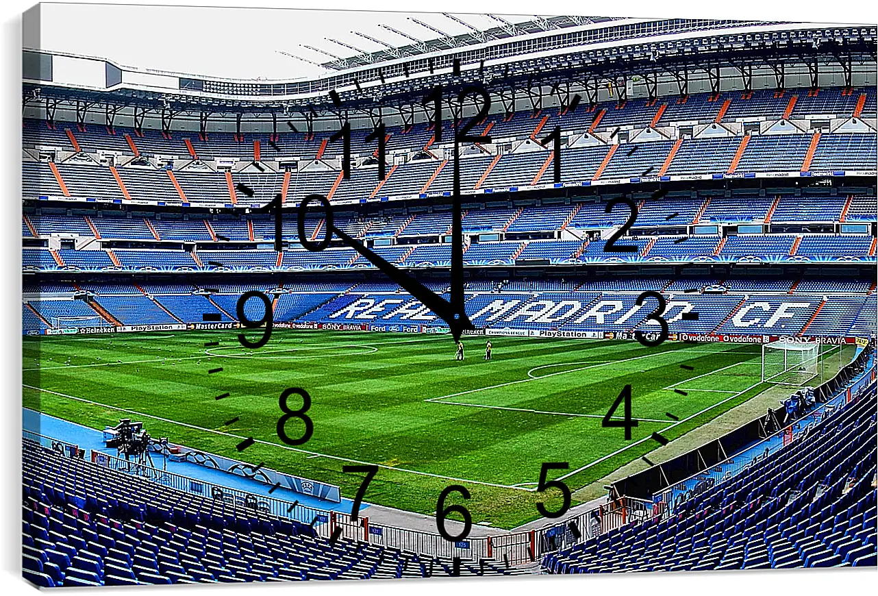 Часы картина - Стадион Сантьяго Бернабеу. Реал Мадрид