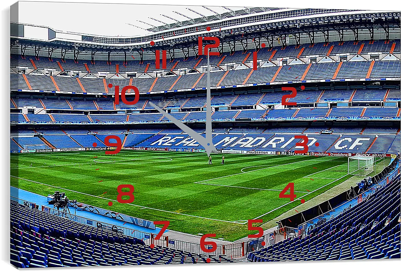 Часы картина - Стадион Сантьяго Бернабеу. Реал Мадрид