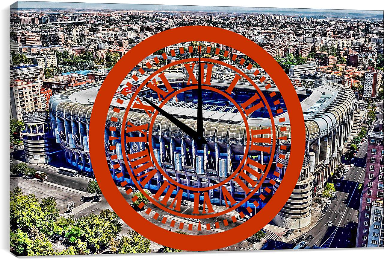 Часы картина - Стадион Сантьяго Бернабеу. Реал Мадрид