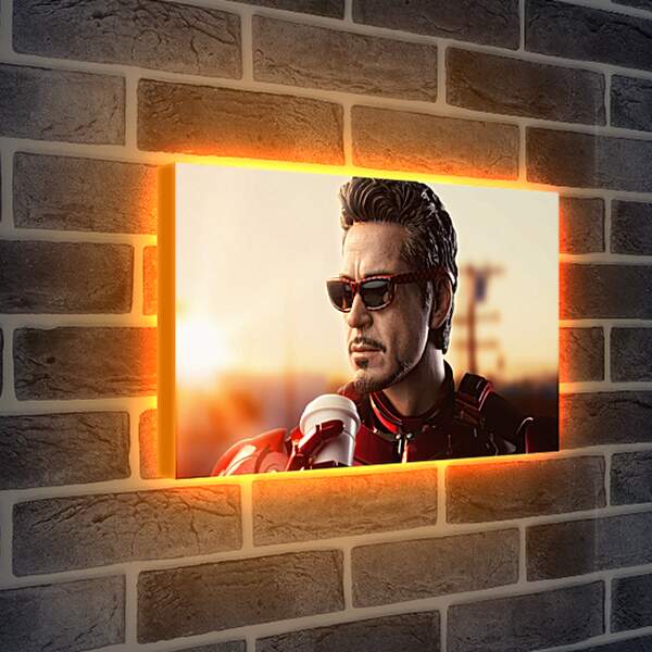 Лайтбокс световая панель - Железный человек. Iron Man