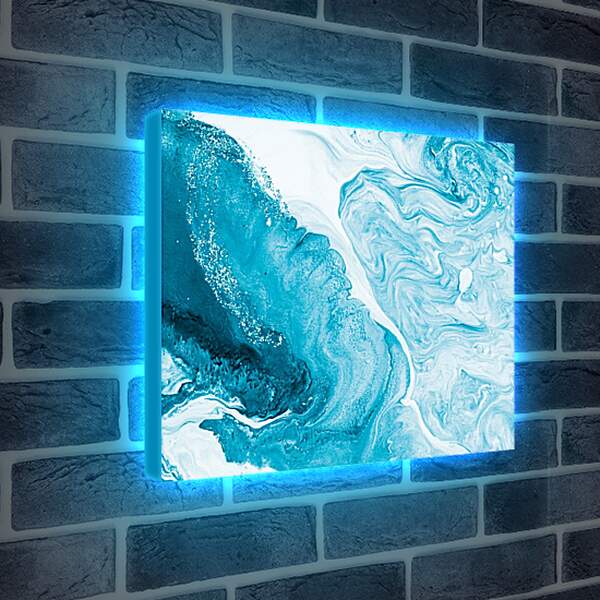 Лайтбокс световая панель - Водная феерия. Чернильный пейзаж
