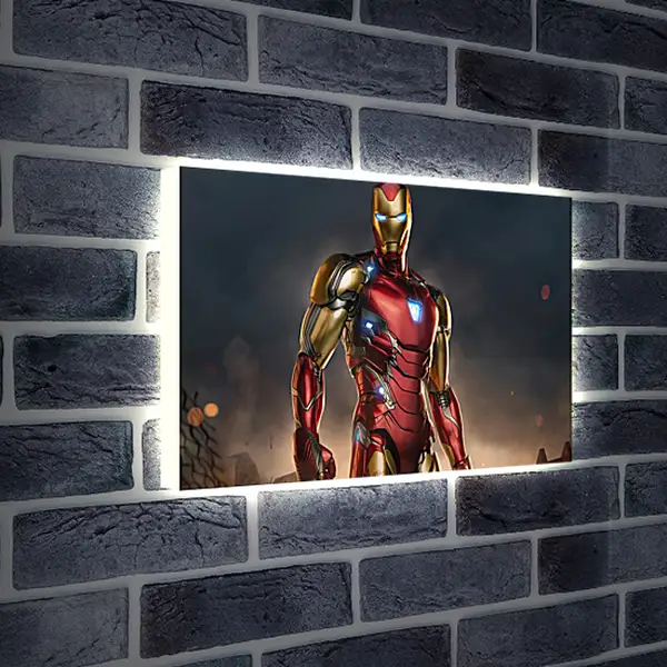 Лайтбокс световая панель - Железный человек. Iron Man