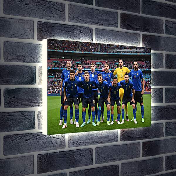 Лайтбокс световая панель - Фото перед матчем сборной Италии по футболу