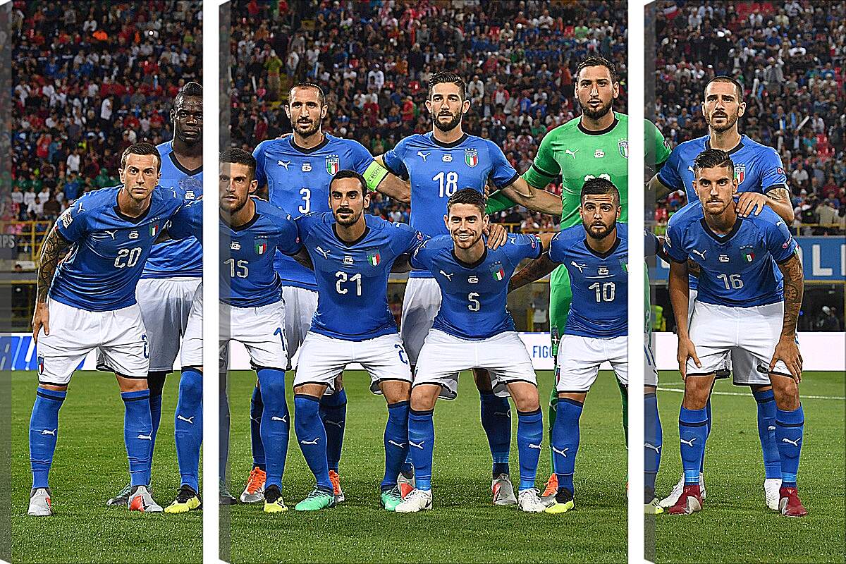 Модульная картина - Фото перед матчем сборной Италии по футболу