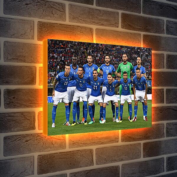 Лайтбокс световая панель - Фото перед матчем сборной Италии по футболу