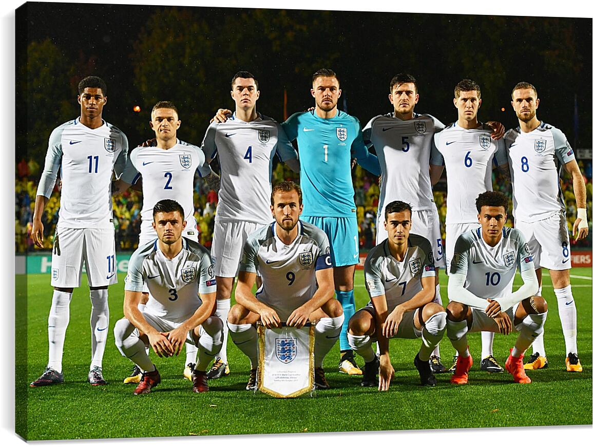 Постер и плакат - Фото перед матчем сборной Англии по футболу