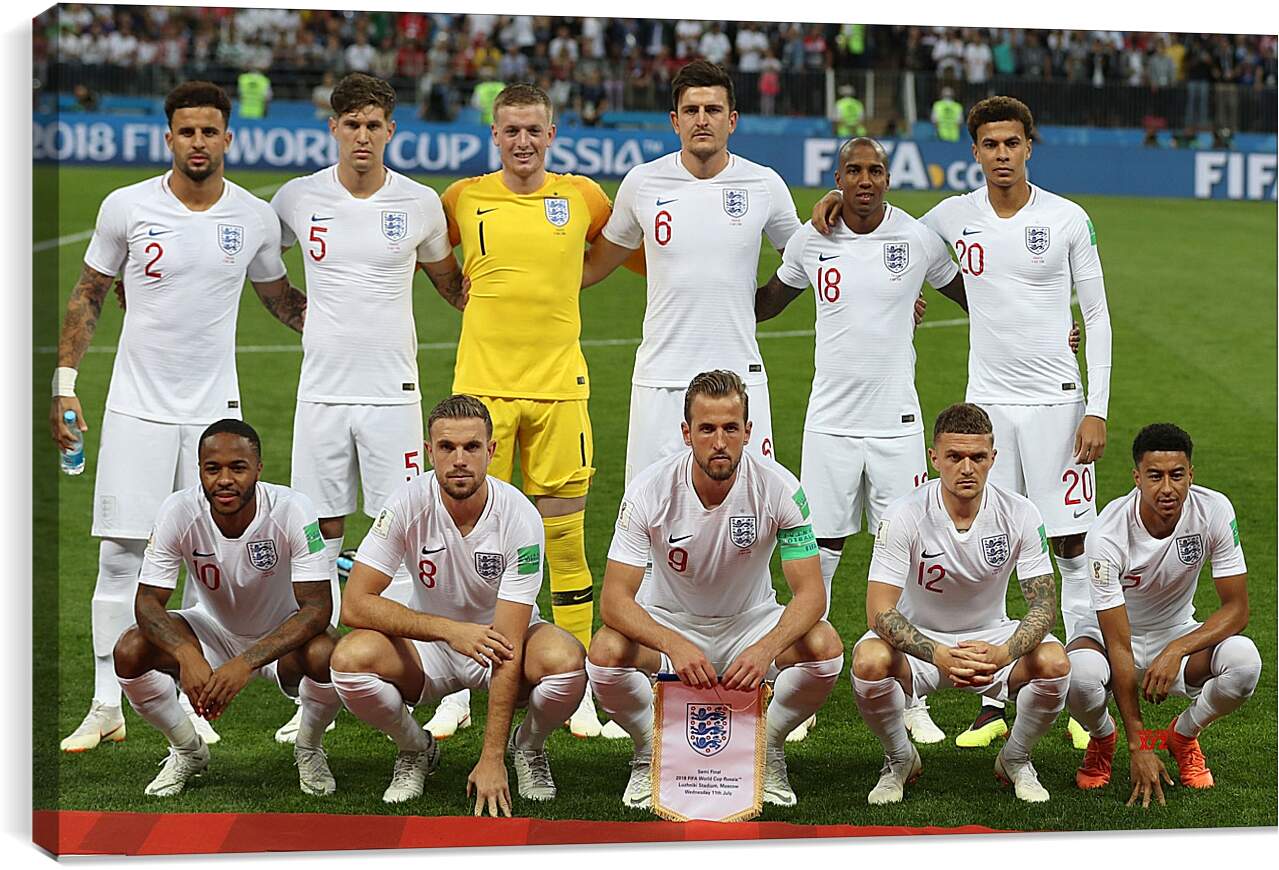 Постер и плакат - Фото перед матчем сборной Англии по футболу