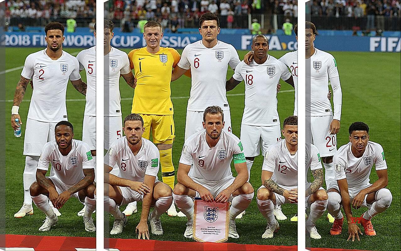Модульная картина - Фото перед матчем сборной Англии по футболу