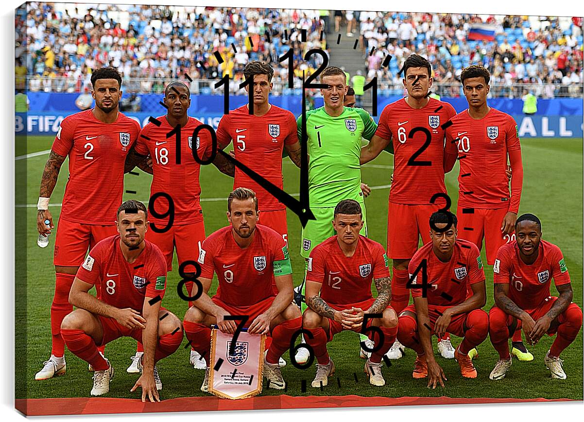Часы картина - Фото перед матчем сборной Англии по футболу