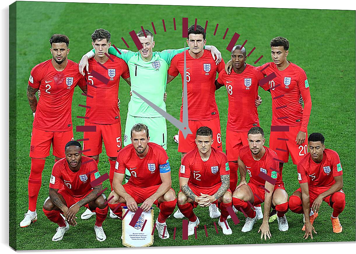Часы картина - Фото перед матчем сборной Англии по футболу