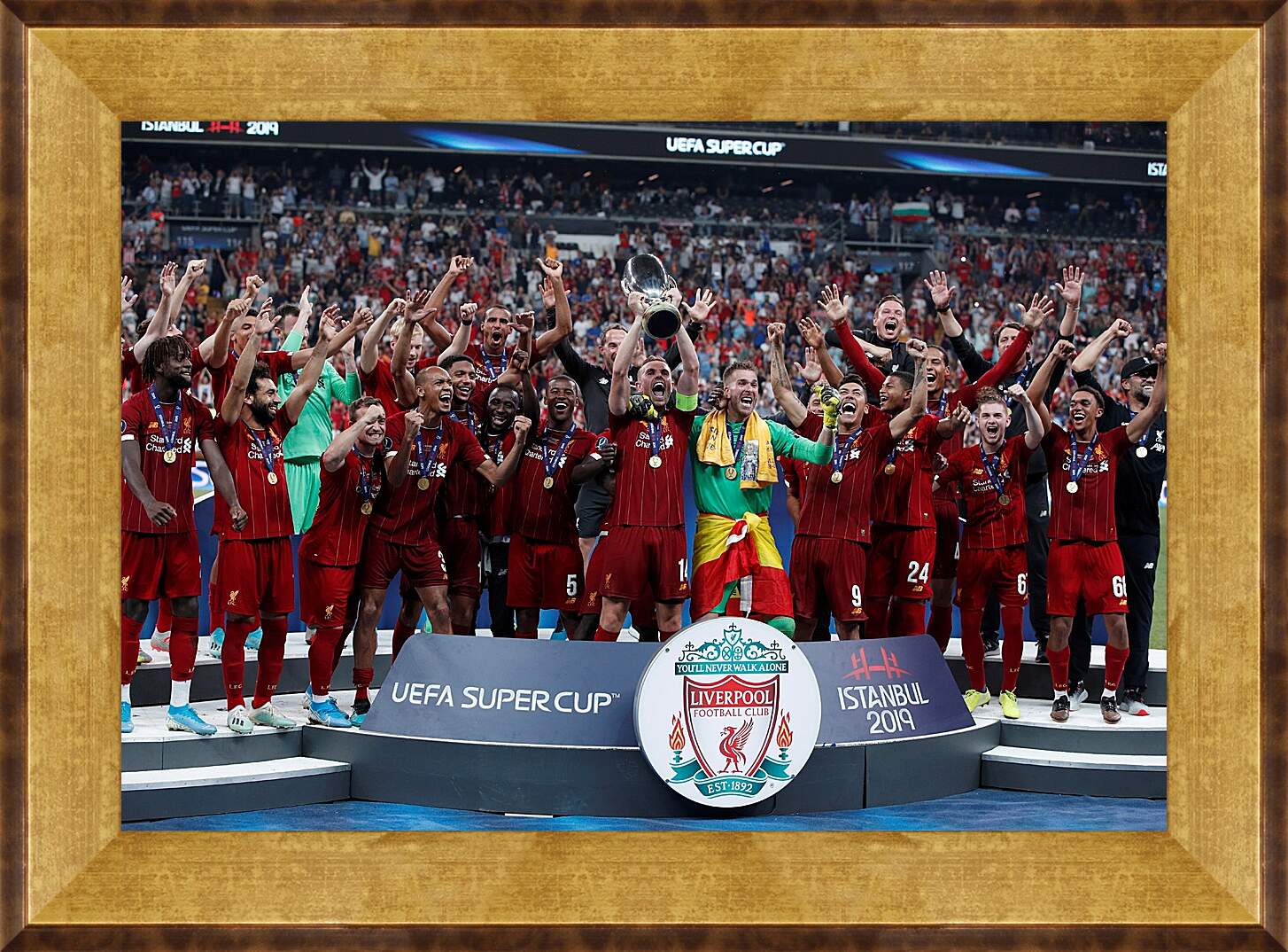 Картина в раме - Победа в суперкубке. Ливерпуль. Liverpool