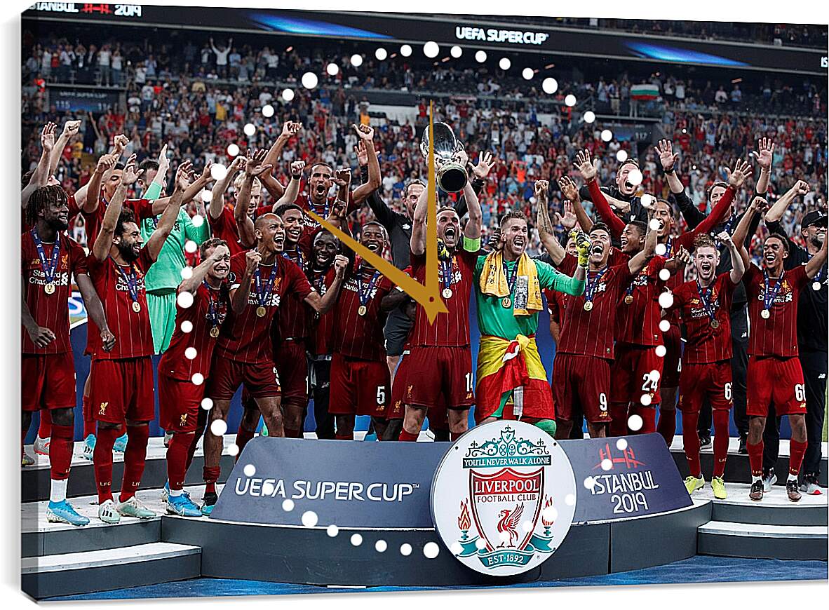 Часы картина - Победа в суперкубке. Ливерпуль. Liverpool