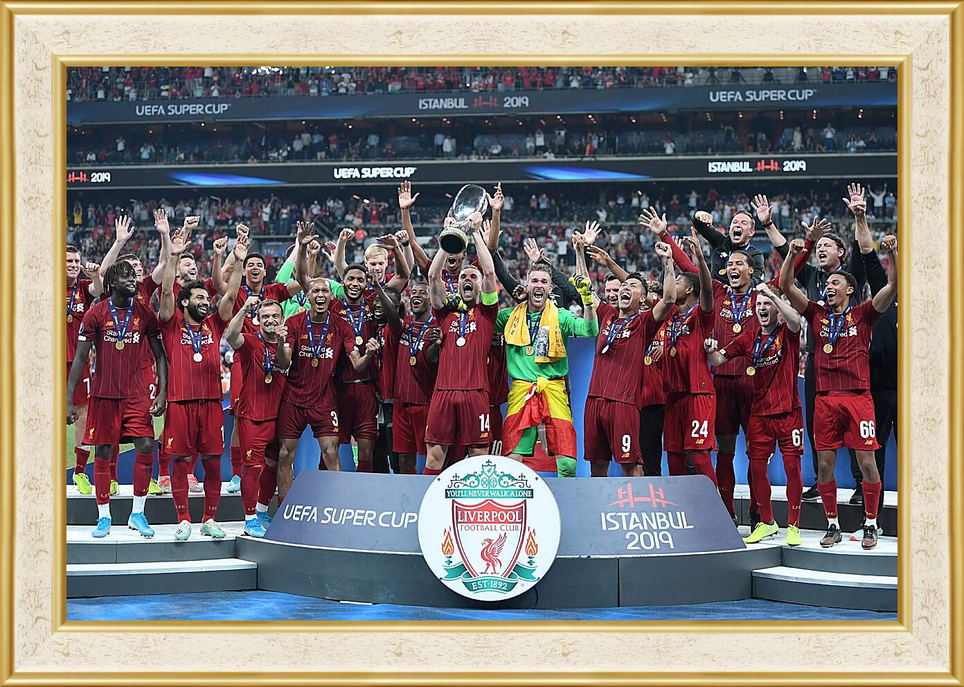 Картина в раме - Победа в суперкубке. Ливерпуль. Liverpool
