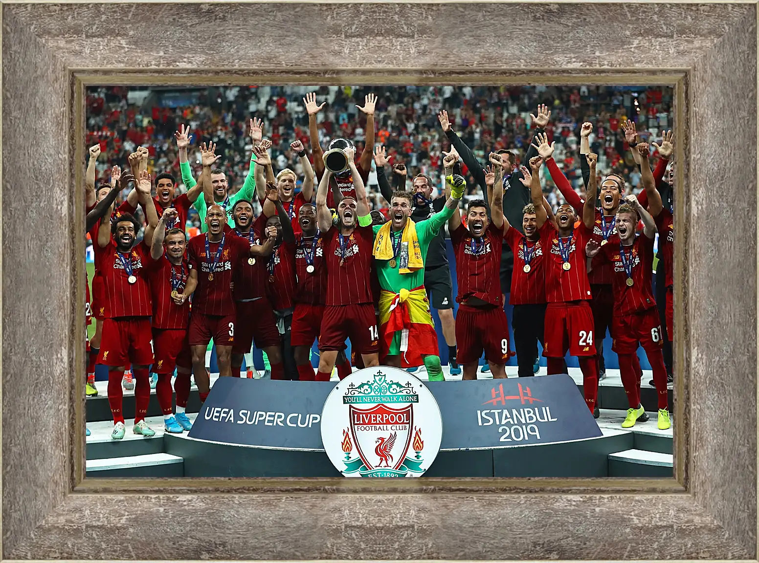 Картина в раме - Победа в суперкубке. Ливерпуль. Liverpool