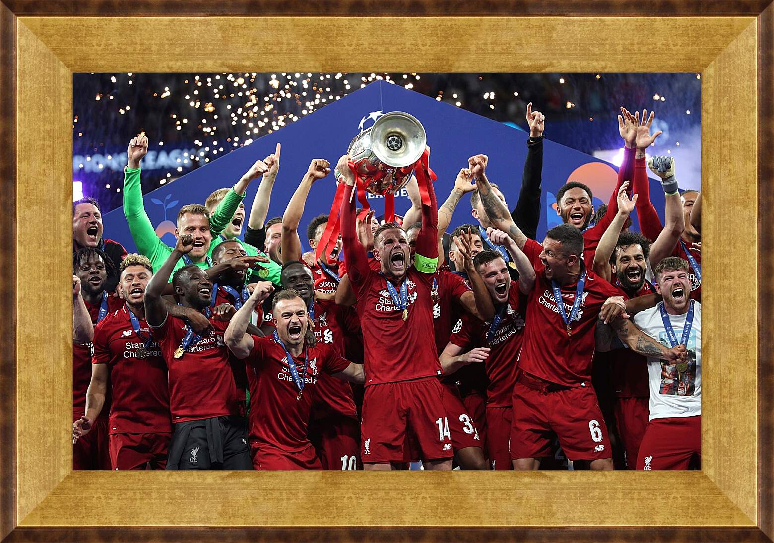 Картина в раме - Победа в Лиге Чемпионов. Ливерпуль. Liverpool