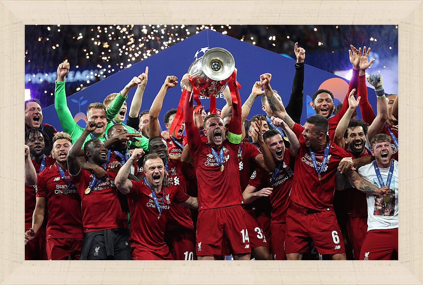 Картина в раме - Победа в Лиге Чемпионов. Ливерпуль. Liverpool