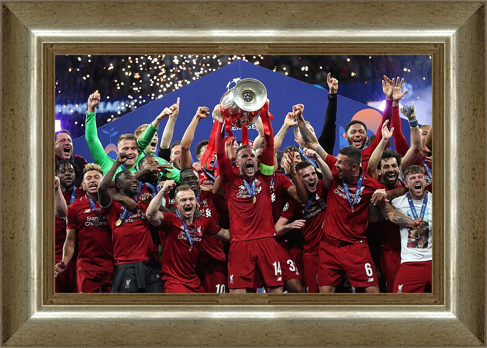 Картина в раме - Победа в Лиге Чемпионов. Ливерпуль. Liverpool