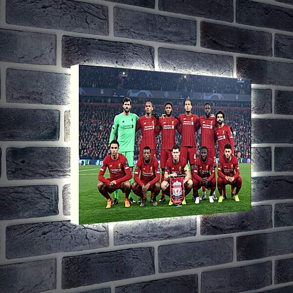 Лайтбокс световая панель - Фото перед матчем ФК Ливерпуль. FC Liverpool